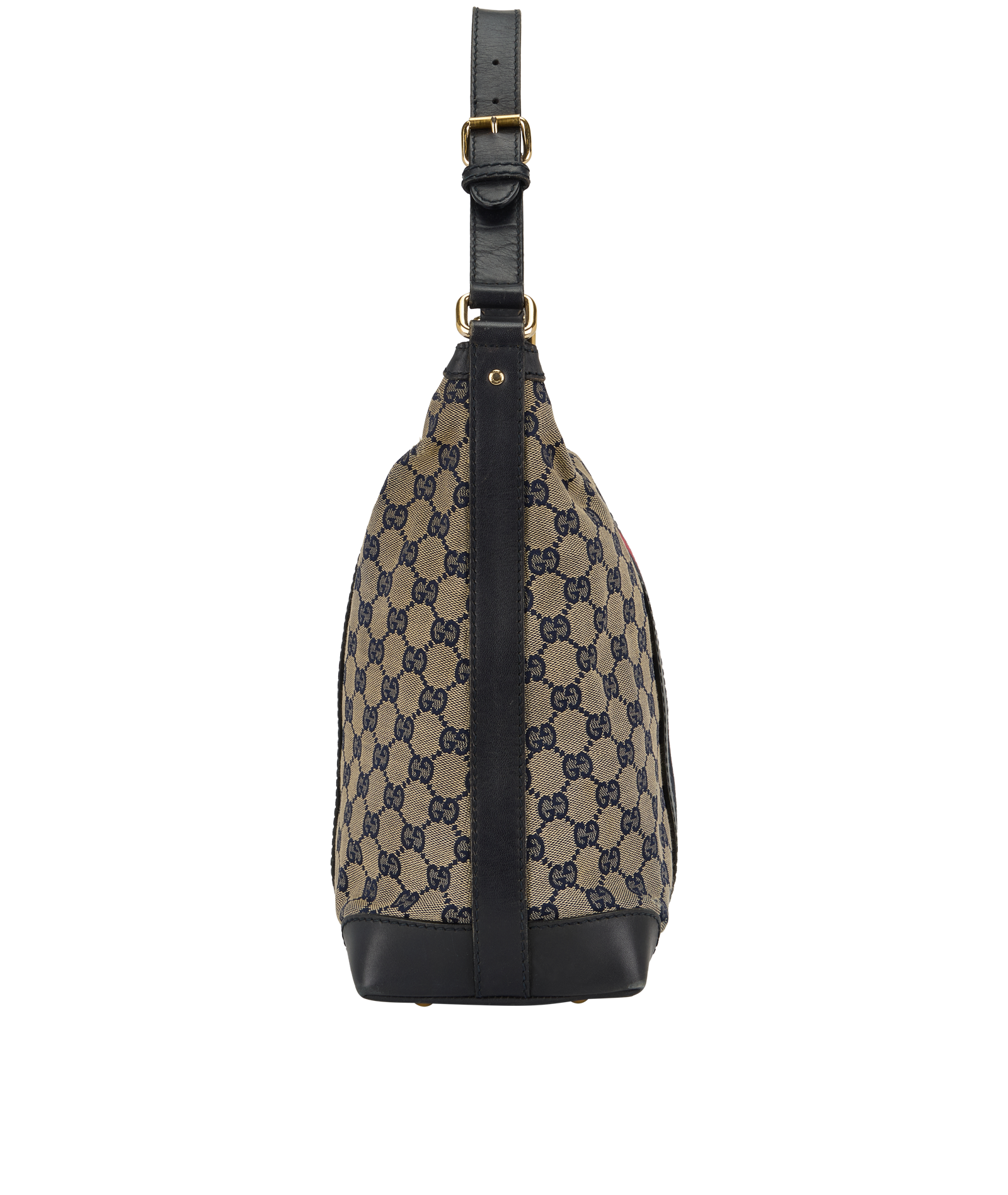 Medium GG Hobo, &pound;290, Handbags, Beige/Navy, Canvas, Side view